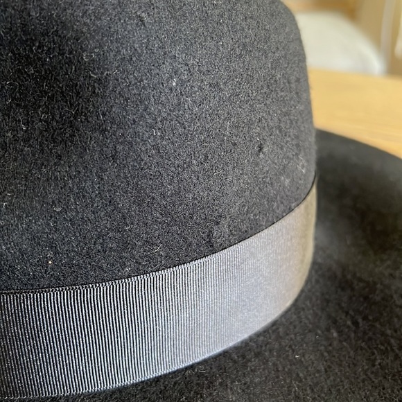 Ace of something Australia wide brim black 100% Australian wool fedora hat M - Picture 5 of 9